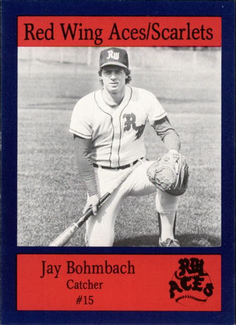1985 Red Wing Aces Scarlets 5 Jay Bohmbach Nm Mt