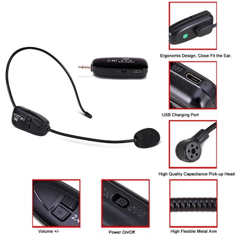 2 4G Wireless Microphone Speech Headset Radio For Grandado 2 4G Wireless Microphone Speech Headset Radio For Grandado