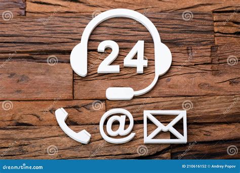 24 Hour Customer Support Concept And Various Contact Methods Stock 24 Hour Customer Support Concept And Various Contact Methods Stock