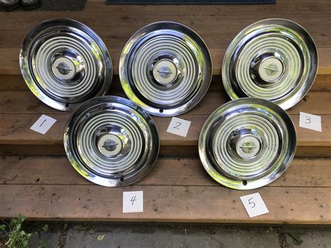 54 55 Oldsmobile Hubcaps Set Of 5 Sold The H A M B 54 55 Oldsmobile Hubcaps Set Of 5 Sold The H A M B