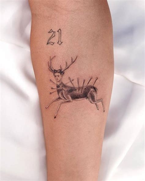 Amp 39 The Wounded Deer Amp 39 Tattoo Located On The Inner Forearm Amp 39 The Wounded Deer Amp 39 Tattoo Located On The Inner Forearm