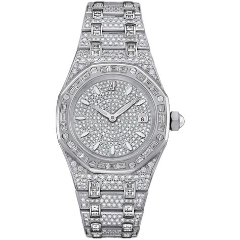 Audemars Piguet Royal Oak Diamond Pave White Gold Ladies Watch 67604Bc Audemars Piguet Royal Oak Diamond Pave White Gold Ladies Watch 67604Bc