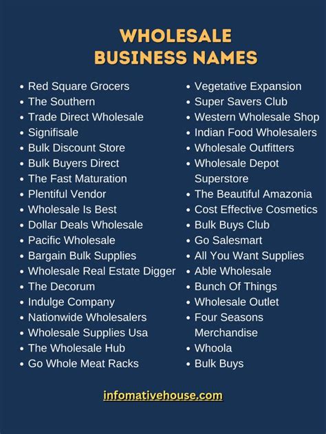 Best Names For Company List