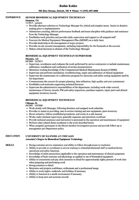 Biomedical Service Technician Resume Job Description Biomedical Service Technician Resume Job Description