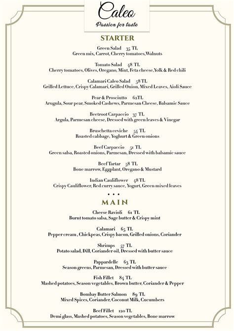 Dining Menus Dining Menus