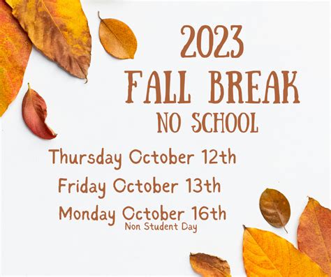 Fall Break 2025
