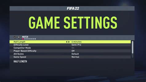 Fifa 22 Game Settings Fifplay Fifa 22 Game Settings Fifplay