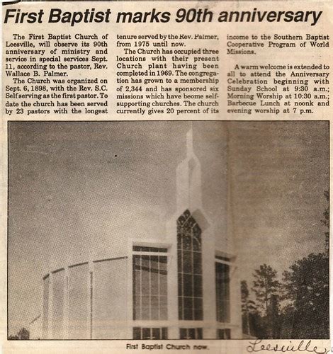 First Baptist Church 9 9 1988 Leesville Leader Leesville Vernon First Baptist Church 9 9 1988 Leesville Leader Leesville Vernon