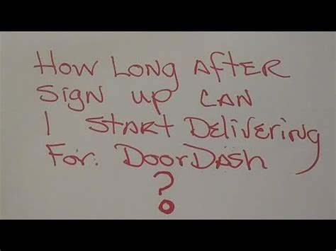 How Long Does It Take To Become A Doordasher