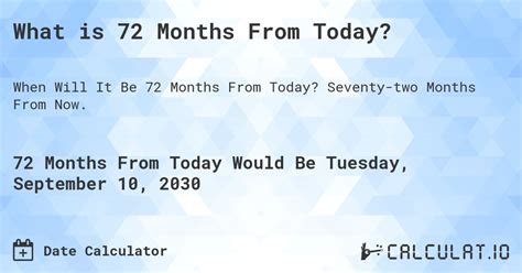 How Long Is 72 Months