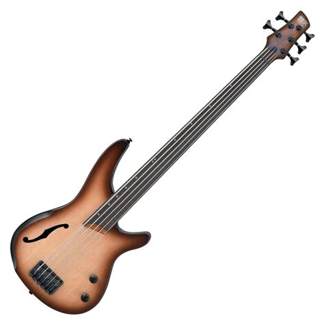 Ibanez Srh505f Fretless 5 String Bass Natural Brown Burst Gear4music Ibanez Srh505f Fretless 5 String Bass Natural Brown Burst Gear4music