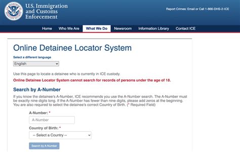 Ice Immigration Inmate Locator