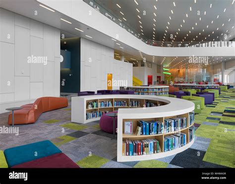 Interior Of The Modern James B Hunt Jr Library On The Campus Of North Interior Of The Modern James B Hunt Jr Library On The Campus Of North