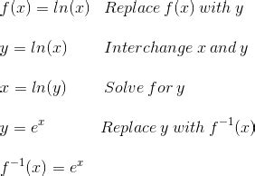 Inverse Of Ln