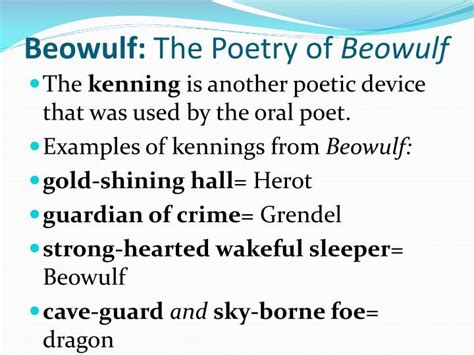 Kennings In Beowulf