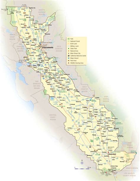 Map Central Valley California