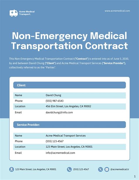 Medical Transport Contracts