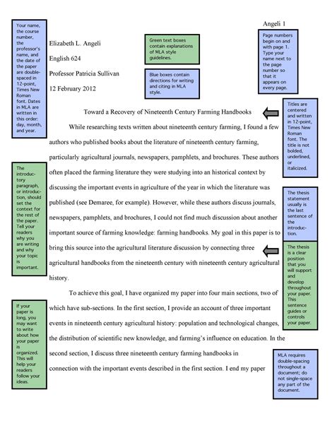 Mla Writing Format