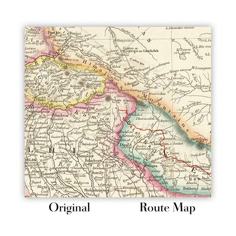 Personalised Route Map Custom Road Trip Or Hiking Map The Unique Personalised Route Map Custom Road Trip Or Hiking Map The Unique