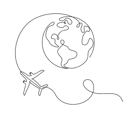 Premium Vector Continuous One Line Drawing Map For Traveling In Premium Vector Continuous One Line Drawing Map For Traveling In