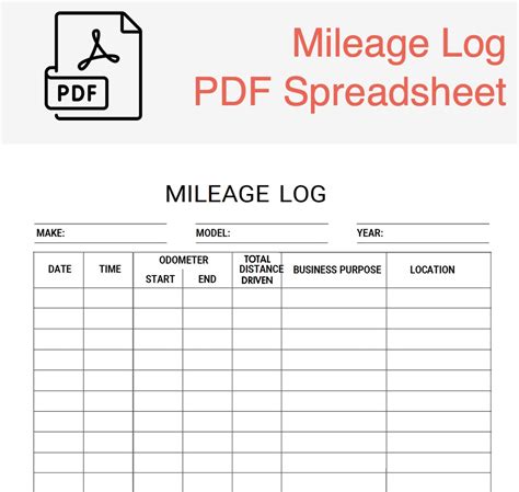 Printable Mileage Log Mileage Tracker Printable Mileage Log Road Printable Mileage Log Mileage Tracker Printable Mileage Log Road
