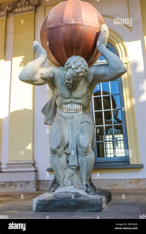 Replica Of Xviiith Century Sculpture Of Hercules As Atlas Holding Earth Replica Of Xviiith Century Sculpture Of Hercules As Atlas Holding Earth
