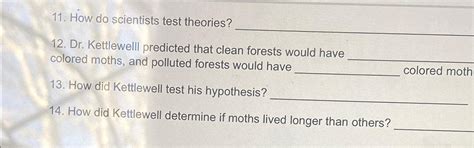 Solved How Do Scientists Test Theories Dr Kettlewelll Chegg Com Solved How Do Scientists Test Theories Dr Kettlewelll Chegg Com