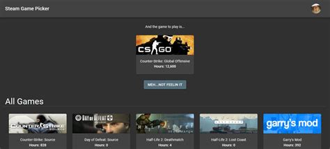 Steam Game Chooser Tool