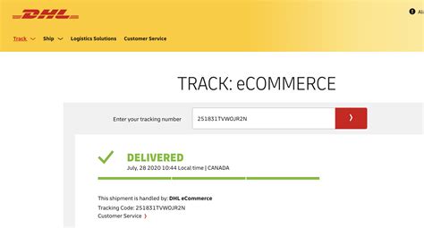 Tracking Germany Dhl