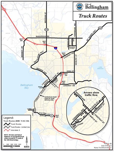 Truck Route Map City Of Bellingham Truck Route Map City Of Bellingham