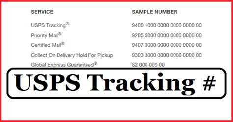 Usps Tracking Nunber