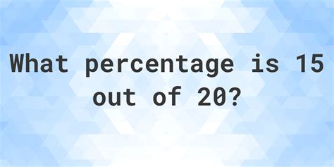 What Is A 15 Out Of 20