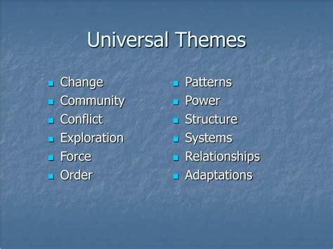 What Is Universal Theme